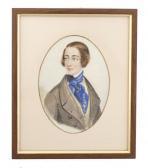BARNARD Philip Augustus Charles Dickens (1812�1870), Wearing Grey Coat, Pale Yellow Waistcoat, White Chemise, Blue Cravat And Gold Shirt Pin. BARNARD Philip Augustus Charles Dickens (1812�1870), Wearing Grey Coat, Pale Yellow Waistcoat, White Chemise, Blue Cravat And Gold Shirt Pin.
