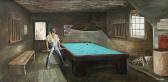 BARNES Ernie Figure Playing Pool BARNES Ernie Figure Playing Pool