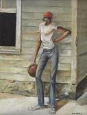 BARNES Ernie Untitled (youth With Basketball). BARNES Ernie Untitled (youth With Basketball).