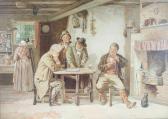 BARNES Joseph H. Interior Study Of Chess Players BARNES Joseph H. Interior Study Of Chess Players