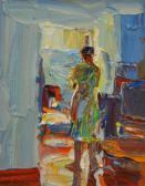BARNES Robert Girl Looking Into A Room BARNES Robert Girl Looking Into A Room