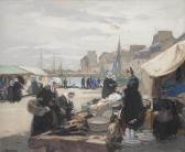 BARNOIN Henri Alphonse Bretons At A Market BARNOIN Henri Alphonse Bretons At A Market