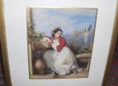 BARON H. Woman Seated By A Water Pump BARON H. Woman Seated By A Water Pump