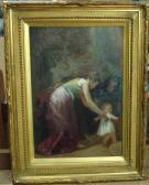 BARON Henri Charles Antoine Jeune Femme Et Son Enfant BARON Henri Charles Antoine Jeune Femme Et Son Enfant