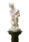BARRANTI P. Figure Of Crouching Venus On Pedestal BARRANTI P. Figure Of Crouching Venus On Pedestal