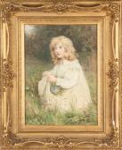 BARRATT A Girl Collecting Flowers BARRATT A Girl Collecting Flowers