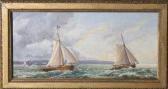 barratt harry Two Fishing Smacks Off The Coast barratt harry Two Fishing Smacks Off The Coast