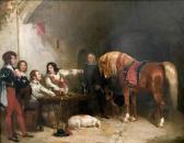 BARRAUD William Henry Bonnie Prince Charlie At A Gaming Table In The Stable BARRAUD William Henry Bonnie Prince Charlie At A Gaming Table In The Stable