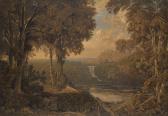 BARRET George II Solitude: An Italianate Landscape With A Figure Reclining Beneath Trees BARRET George II Solitude: An Italianate Landscape With A Figure Reclining Beneath Trees