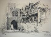 BARRETT Sydney 'leicester Hospital, Warwick, Rye, Sussex And Pottergate, Lincoln', Three Prints, 7 BARRETT Sydney 'leicester Hospital, Warwick, Rye, Sussex And Pottergate, Lincoln', Three Prints, 7