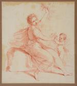 BARTALOZZI F. A Classical Maiden With Cherub BARTALOZZI F. A Classical Maiden With Cherub