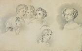 BARTER Joseph Studia Portretowe Dzieci, Ok. 1840 BARTER Joseph Studia Portretowe Dzieci, Ok. 1840