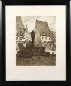 BARTH Walter Liebevoll Festgehaltener Meißner Altstadtwinkel BARTH Walter Liebevoll Festgehaltener Meißner Altstadtwinkel