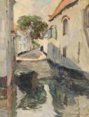 BARTHELEMY Camille Ruelle Donnant Sur Un Canal En Flandres BARTHELEMY Camille Ruelle Donnant Sur Un Canal En Flandres