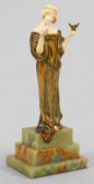 BARTHELEMY Louis Junge Dame Mit Kleinem Vogel BARTHELEMY Louis Junge Dame Mit Kleinem Vogel