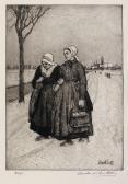 BARTLETT Charles William Zwei Frauen Im Schnee BARTLETT Charles William Zwei Frauen Im Schnee