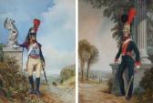 BARTLETT Michael Portraits Of A Napoleonic Period French Dragoon And French Cuirassier BARTLETT Michael Portraits Of A Napoleonic Period French Dragoon And French Cuirassier