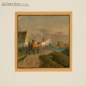 BARTSCH Carl Frederick A Farmer On His Horse Carriage At Night BARTSCH Carl Frederick A Farmer On His Horse Carriage At Night