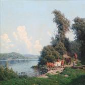 BARTSCH Carl Frederick Summer Day With A Shepherd With His Cows At A Coast BARTSCH Carl Frederick Summer Day With A Shepherd With His Cows At A Coast