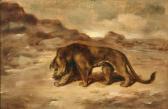 BARYE Antoine-Louis Lion In A Barren Landscape BARYE Antoine-Louis Lion In A Barren Landscape