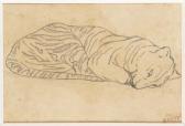 BARYE Antoine-Louis Tigre Au Repos BARYE Antoine-Louis Tigre Au Repos