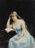 BASHKIRTSEFF MARIE Portrait Of A Young Woman Reading BASHKIRTSEFF MARIE Portrait Of A Young Woman Reading