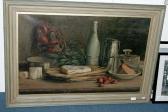 BASSAYT M. Still Life Of Cheese And Wine On A Table BASSAYT M. Still Life Of Cheese And Wine On A Table