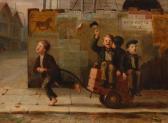 BASTIN A. D. Straßenszene Mit Jungen BASTIN A. D. Straßenszene Mit Jungen
