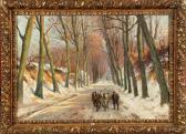 BATAILLE Willem Attelage En Forêt De Soignes Sous La Neige BATAILLE Willem Attelage En Forêt De Soignes Sous La Neige