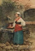 BATTAGLIA Clelia Bompiani Italian Peasant Woman At A Well BATTAGLIA Clelia Bompiani Italian Peasant Woman At A Well
