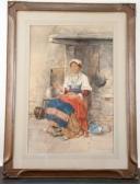 BATTAGLIA Clelia Bompiani Peasant Woman Sewing BATTAGLIA Clelia Bompiani Peasant Woman Sewing