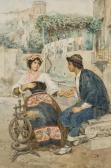 BATTAGLIA Clelia Bompiani Tivoli, Il Corteggiamento Della Giovane Filatrice BATTAGLIA Clelia Bompiani Tivoli, Il Corteggiamento Della Giovane Filatrice