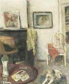 BAUER-STUMPFF Jo An Interior With A Dog BAUER-STUMPFF Jo An Interior With A Dog