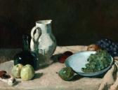BAUER-STUMPFF Jo Stilleven Met Druiven, Appels En Witte Kan BAUER-STUMPFF Jo Stilleven Met Druiven, Appels En Witte Kan