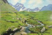 BAUR Heinrich Summer Alpine Landscape BAUR Heinrich Summer Alpine Landscape