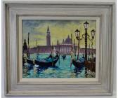 BAXTER David A. Venetian Scene With Gondolas BAXTER David A. Venetian Scene With Gondolas