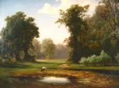 BAYER Hermann Stork By Edge On Pond BAYER Hermann Stork By Edge On Pond