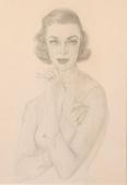 BAZ VIAUD Emilio Portrait Of Señora Maruca Palomino BAZ VIAUD Emilio Portrait Of Señora Maruca Palomino