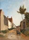 BAZILLE Frédéric Deux Enfants Dans Un Village BAZILLE Frédéric Deux Enfants Dans Un Village