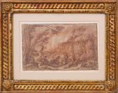BAZZICALUVA Ercole An Extensive Mountainous Landscape With Figures BAZZICALUVA Ercole An Extensive Mountainous Landscape With Figures