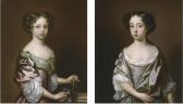BEALE Charles Portraits Of Anne Gulston (1672-1724); And Her Sister, Mary Gulston (b.1667), The Daughters Of James Gulston Of Wyddial, Hertfordshire BEALE Charles Portraits Of Anne Gulston (1672-1724); And Her Sister, Mary Gulston (b.1667), The Daughters Of James Gulston Of Wyddial, Hertfordshire