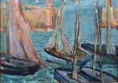 BEATTIE Alexander Fishing Boats In A Harbour BEATTIE Alexander Fishing Boats In A Harbour