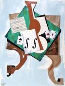 BEATTIE Gerald G Cello On Green Card Table BEATTIE Gerald G Cello On Green Card Table
