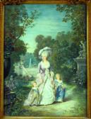 BEAUDOIN F. Portrait Of Marie Antoinette And Her Children In The Gardens Of Versailles BEAUDOIN F. Portrait Of Marie Antoinette And Her Children In The Gardens Of Versailles