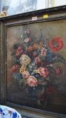 BECHARI H. Still Life Of Flowers In A Glass Vase BECHARI H. Still Life Of Flowers In A Glass Vase