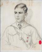 BECHERLE Titus Bildnis Eines Knaben In Uniform BECHERLE Titus Bildnis Eines Knaben In Uniform