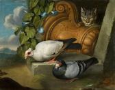 BECK Jacob Samuel Two Doves And A Cat BECK Jacob Samuel Two Doves And A Cat