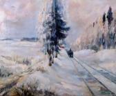 BECK Zofia Winterlandschaft Mit Dampflokomotive BECK Zofia Winterlandschaft Mit Dampflokomotive