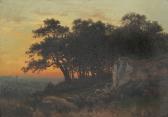 BECKER August Sonnenuntergang Bei Michelbach Im Odenwald BECKER August Sonnenuntergang Bei Michelbach Im Odenwald