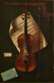 BECKER WILLIAM G. Trompe L'oeil With Violin BECKER WILLIAM G. Trompe L'oeil With Violin